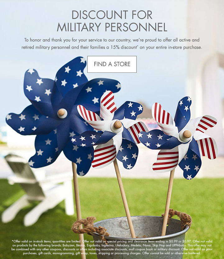 Military Discount Pottery Barn Kids