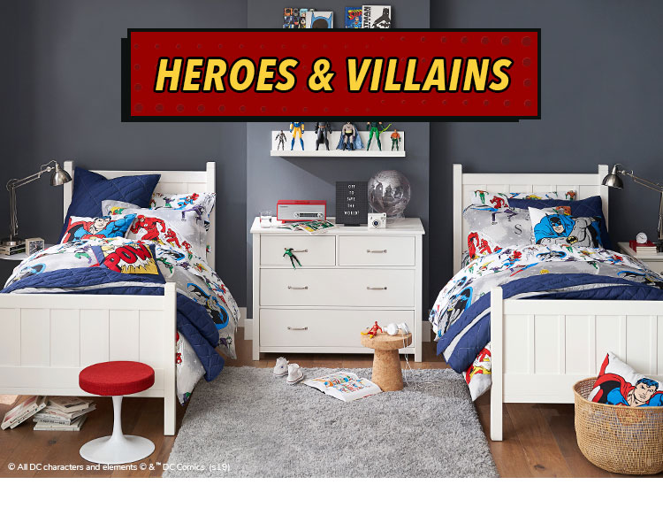 Superhero Room Decor Heroes Villains Collection Pottery Barn