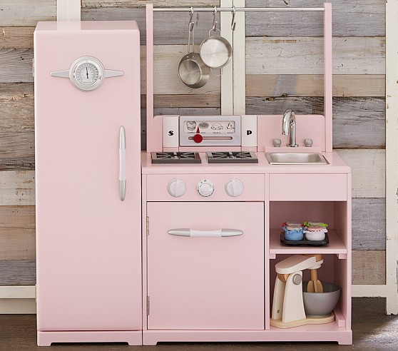 retro pink kitchen set