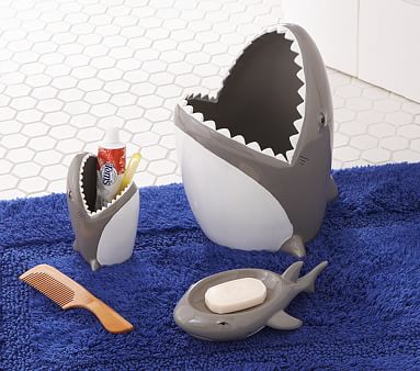 shark bathroom accessories sharks boys themed boy decor pottery barn bath week potterybarnkids