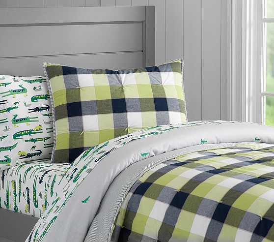 James Plaid Quilted Bedding | Pottery Barn Kids