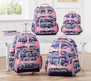 Mackenzie Navy Rainbow Backpacks | Pottery Barn Kids