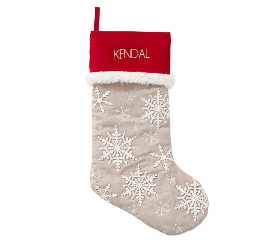 Snowflake Woodland Stocking | Pottery Barn Kids