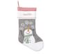 Snowman with Snowflakes Gray Quilted Stocking | Pottery Barn Kids