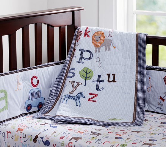 Animal Alphabet Baby Bedding Set | Pottery Barn Kids