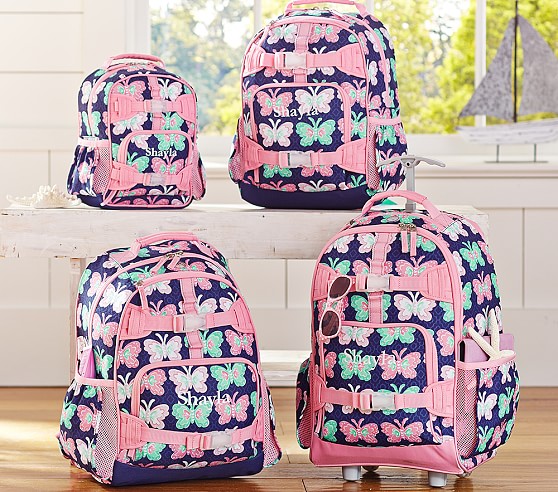 Mackenzie Navy Butterfly Backpacks | Pottery Barn Kids