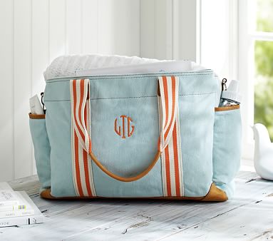 Aqua Classic Mom Diaper Bag | Pottery Barn Kids