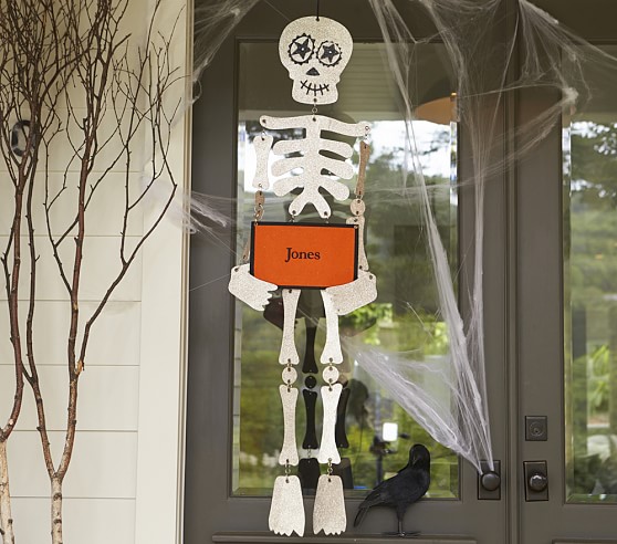 Personalized Glitter Hanging Door Skeleton | Pottery Barn Kids