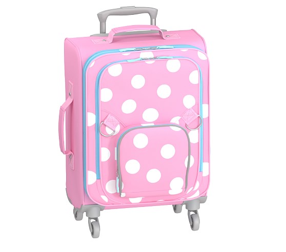 baby pink hand luggage