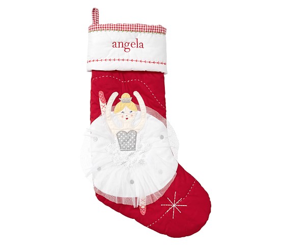 Ballerina Quilted Stocking | Pottery Barn Kids