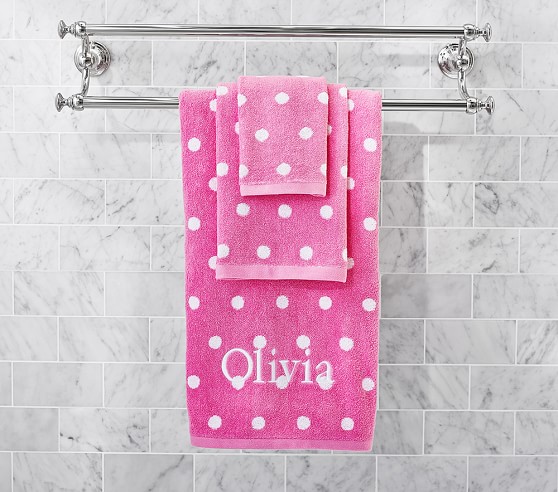 Polka Dot Bath Towel Collection | Pottery Barn Kids