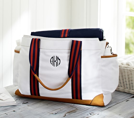 White Classic Mom Diaper Bag | Pottery Barn Kids