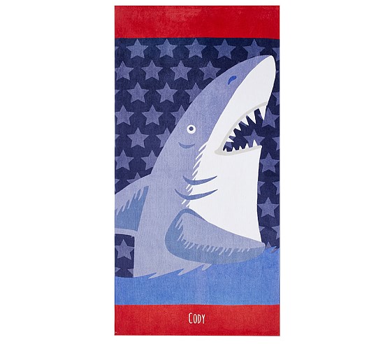 Shark Beach Towel | Pottery Barn Kids