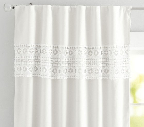 Crochet Valance Blackout Panel | Pottery Barn Kids