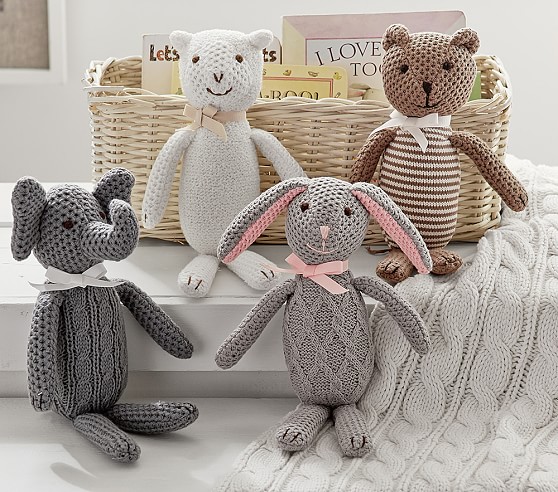 Knit Plush Animals | Pottery Barn Kids