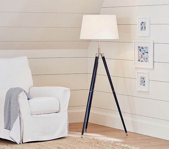 Navy Tripod Floor Lamp Base | Pottery Barn Kids