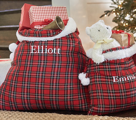 Plaid Santa Bag | Pottery Barn Kids