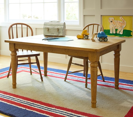 Farmhouse Large Table, Weathered Pine | Pottery Barn Kids