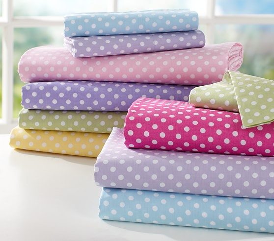 Organic Mini Dot Sheet Set | Pottery Barn Kids