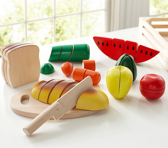 Wooden Food Set  Pottery Barn Kids