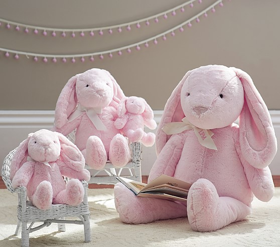 giant stuffed pink bunny