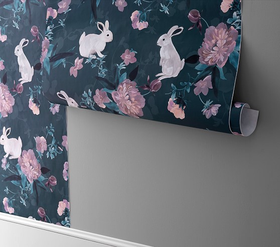 Bunny Peel & Stick Wallpaper | Pottery Barn Kids