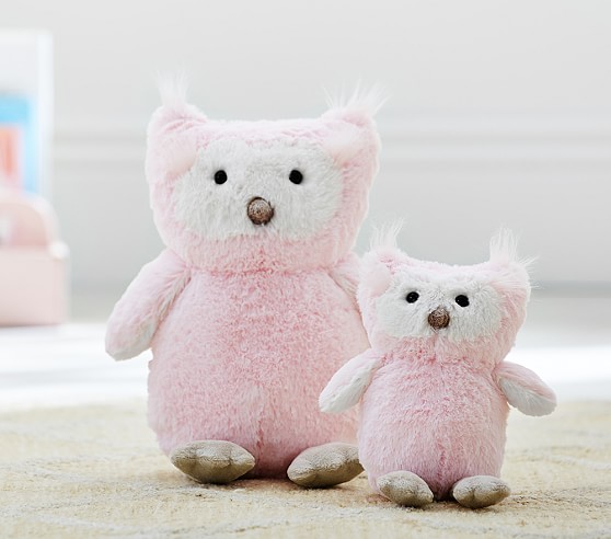 pink owl plush