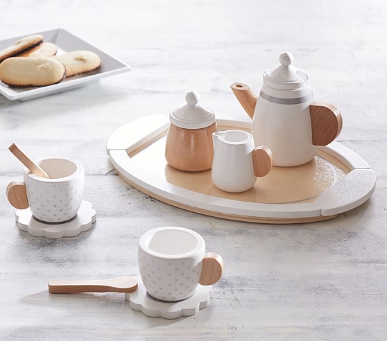 children's wooden tea set