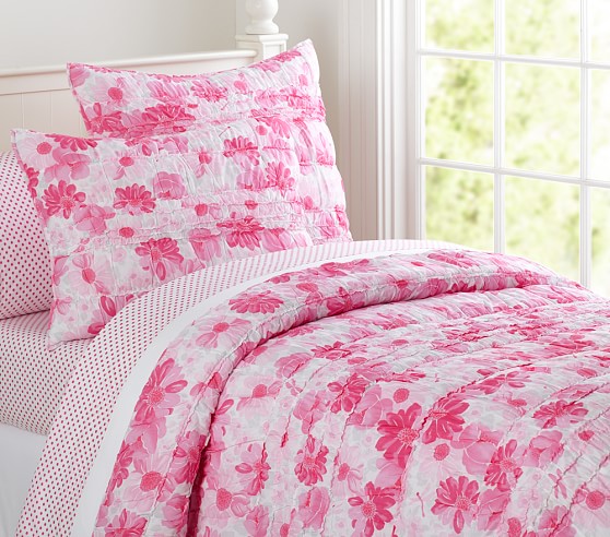 Lillian Floral Quilt | Pottery Barn Kids