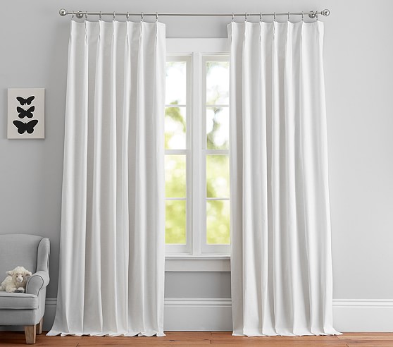 Monique Lhuillier Linen Blend French Pleat Panel | Pottery Barn Kids