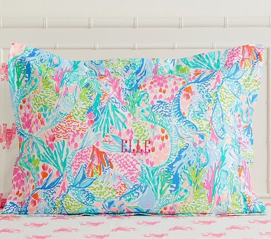 Lilly Pulitzer Organic Mermaid Cove Duvet | Pottery Barn Kids