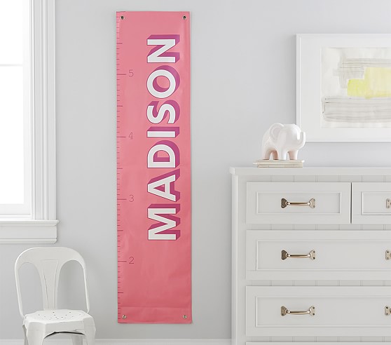 Personalized Canvas Kids Growth Chart Pottery Barn Kids