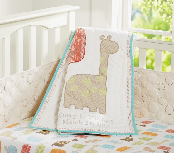 Safari Animals Crib Bedding Set | Pottery Barn Kids