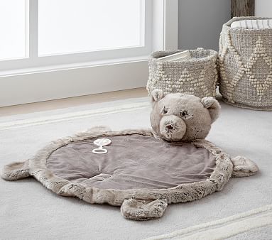 pottery barn teddy bear throw