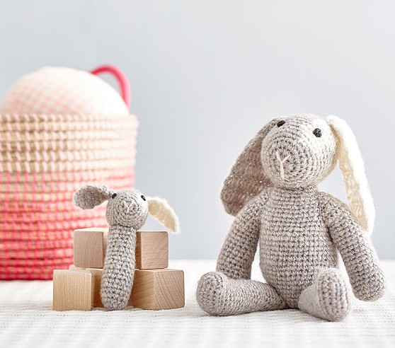 knit bunny stuffed animal