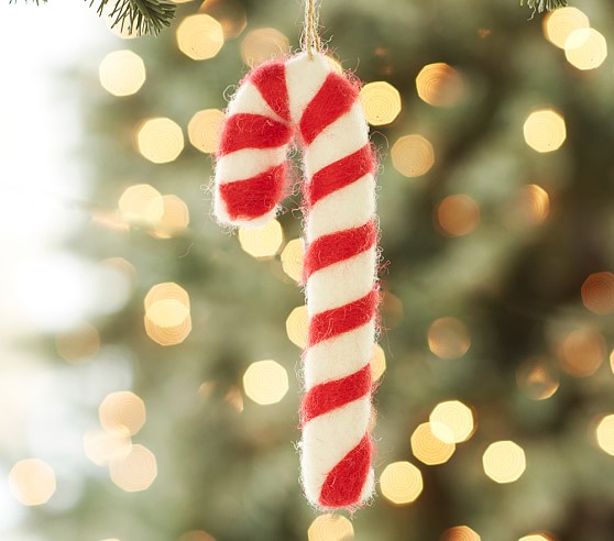 Candy Cane Plush Ornament | Pottery Barn Kids