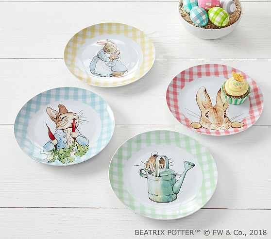 Beatrix Potter™ Ceramic Kids Plate Set | Easter Table Decor | Pottery ...