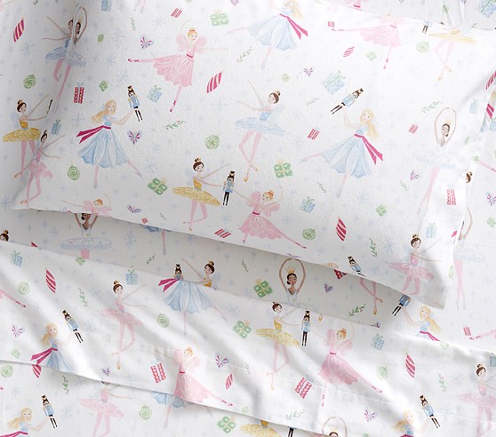 Organic Flannel Nutcracker Kids Sheet Set Pottery Barn Kids