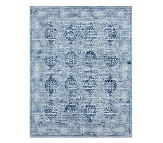 Shay Printed Rug 3x5 Feet Indigo Pottery Barn Kids