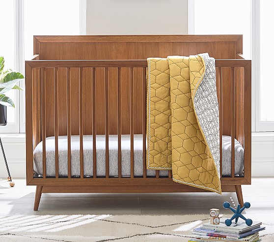 Mid Century Modern Convertible Crib 