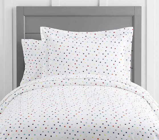 Organic Multi Mini Star Kids Duvet Cover Pottery Barn Kids