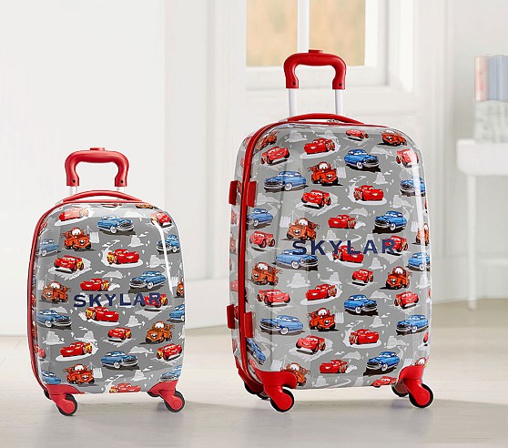 Gray Red Pixar Cars Hard Sided Kids Luggage Pottery Barn Kids