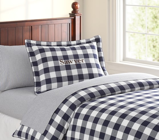 Sawyer Buffalo Check Duvet Cover Pottery Barn Kids