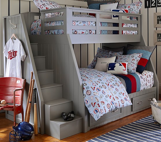 Belden Twin Over Full Stair Loft Bed For Kids Pottery Barn Kids