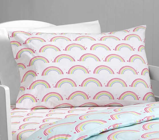 Organic Rainbow Toddler Duvet Cover Toddler Bedding Pottery