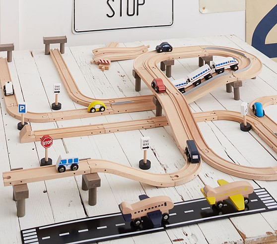 Wooden Play City Train Track Set Kids Toys Pottery Barn Kids