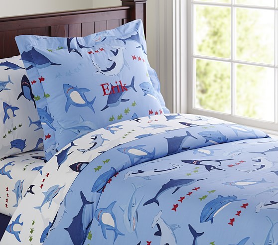 Shark Bite Kids Duvet Cover Pottery Barn Kids