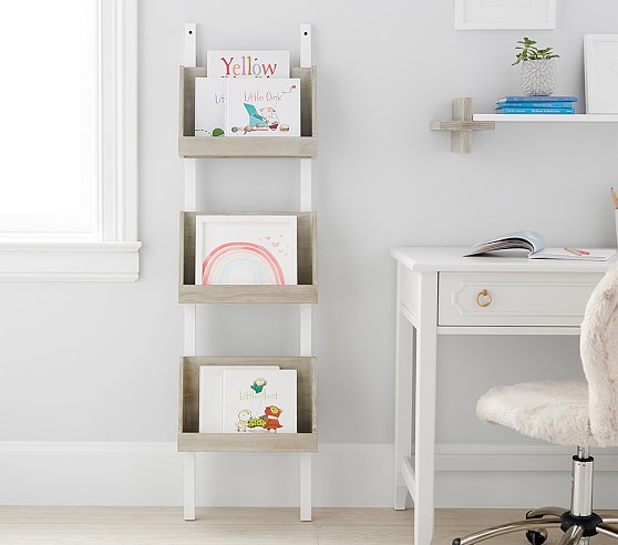 Brushed Fog Modern Leaning Kids Shelf Pottery Barn Kids