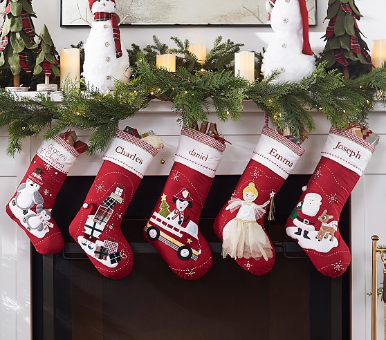 Quilted Christmas Stocking Collection Pottery Barn Kids