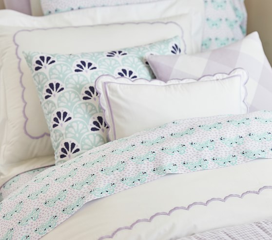 Organic Scallop Border Kids Duvet Cover Pottery Barn Kids